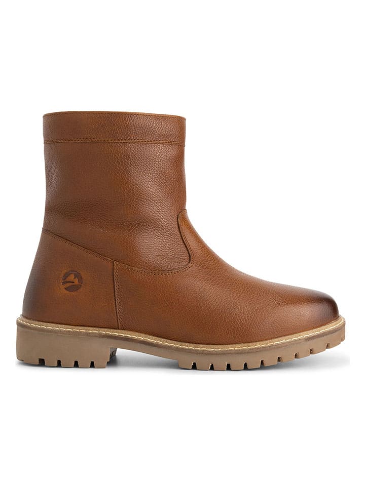 TRAVELIN' Skórzane botki "Fyresdal" w kolorze jasnobrązowym rozmiar: 40