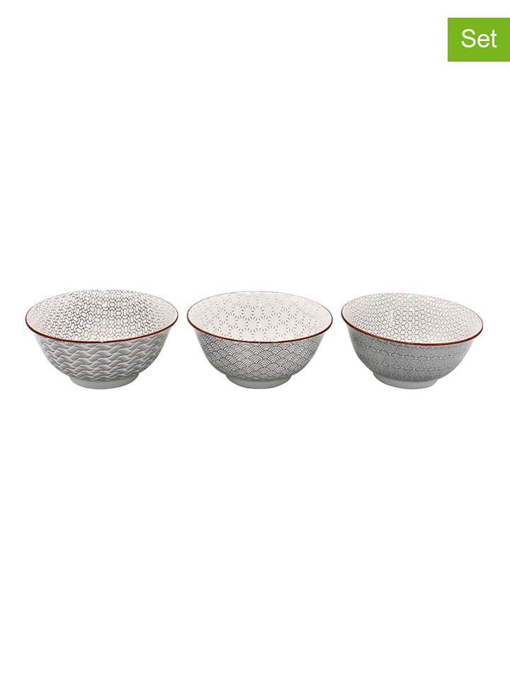 Ard'time Miski (6 szt.) "Slow" w kolorze biało-szarym - 150 ml rozmiar: onesize