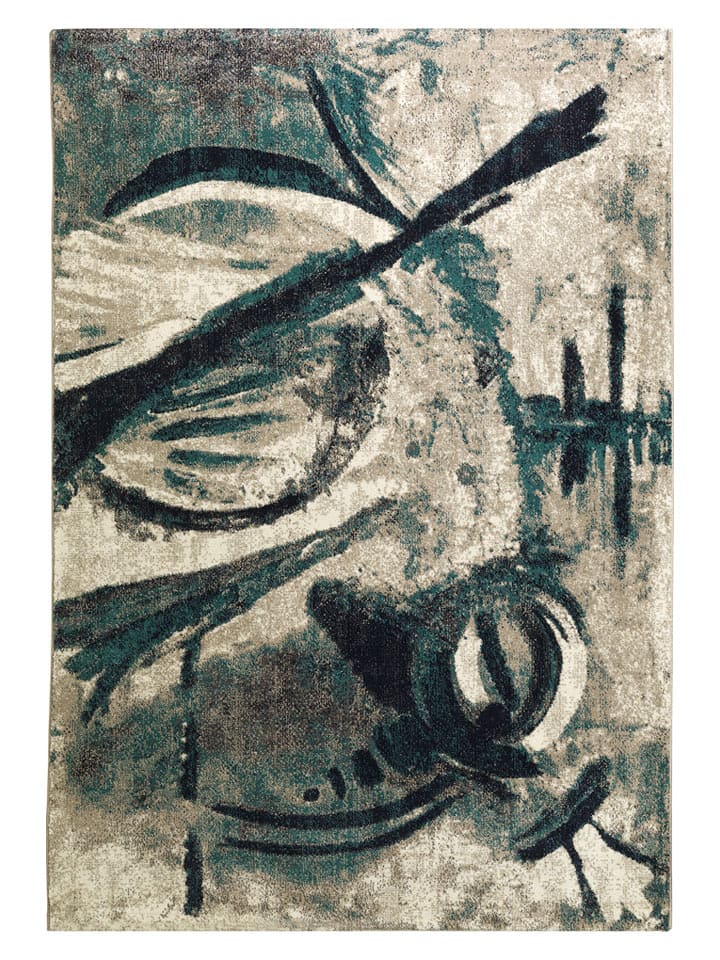 deco Rugs & Carpet Dywan "Milano" w kolorze beżowo-niebieskim rozmiar: 60x110 cm