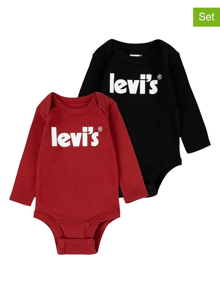 Levi's Kids Body (2 szt.) w kolorze czarnym i czerwonym rozmiar: 50-68