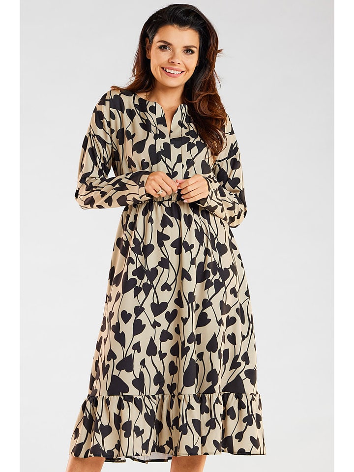 Awama Sukienka w kolorze beżowym rozmiar: M