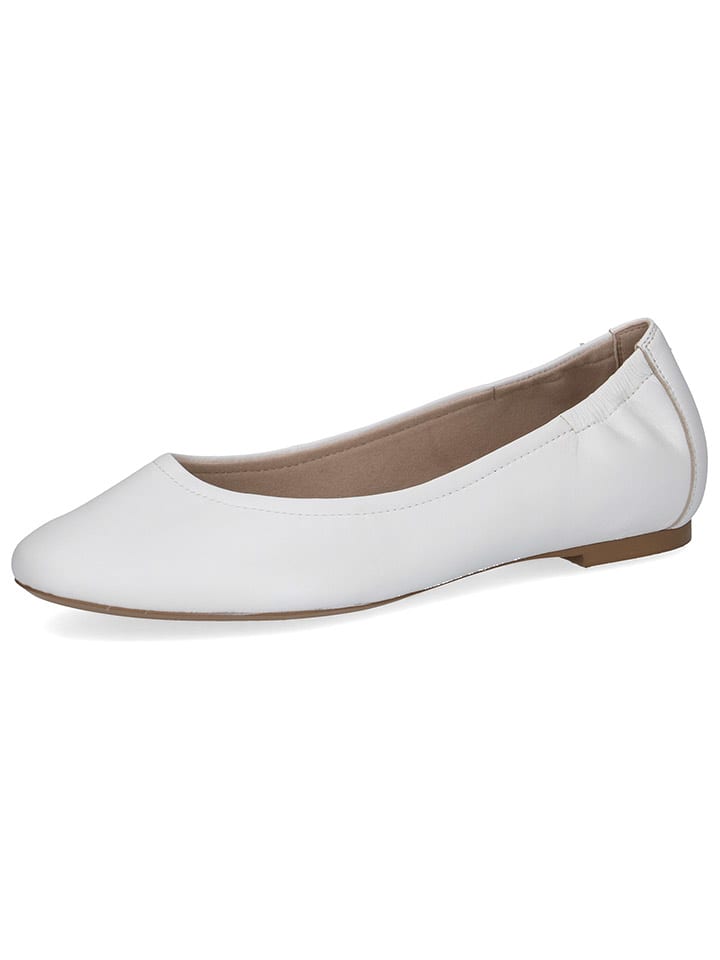 Caprice Skórzane baleriny w kolorze białym rozmiar: 40