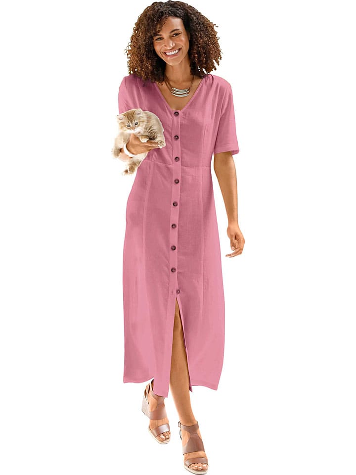 WITT WEIDEN Lniana sukienka w kolorze jasnoróżowym rozmiar: 54