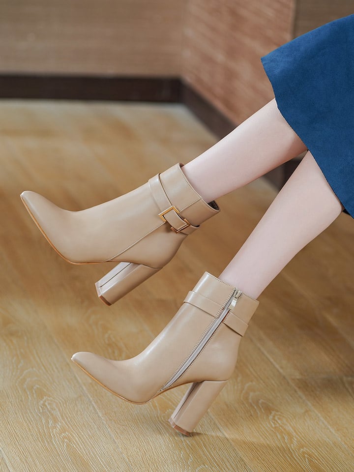 Bellucci Botki w kolorze beżowym rozmiar: 41