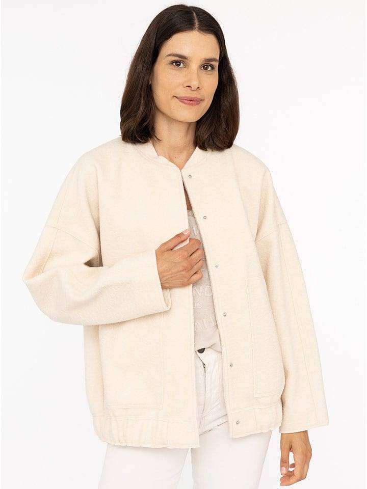 Zwillingsherz Kurtka "Cozy" w kolorze beżowym rozmiar: S/M