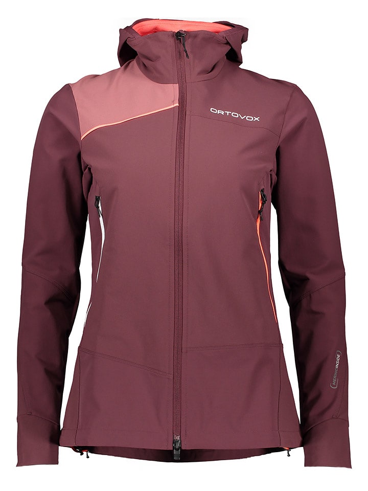 ORTOVOX Kurtka softshellowa "Pala" w kolorze bordowym rozmiar: S
