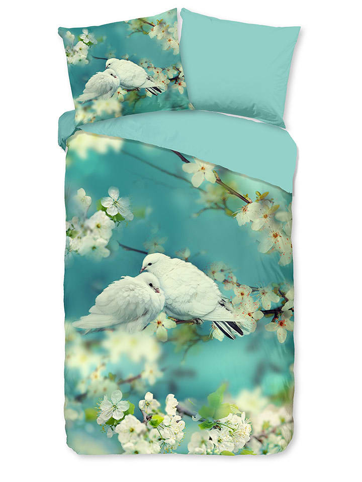 Good Morning Komplet pościeli "Loving" w kolorze zielonym rozmiar: 200x220 cm