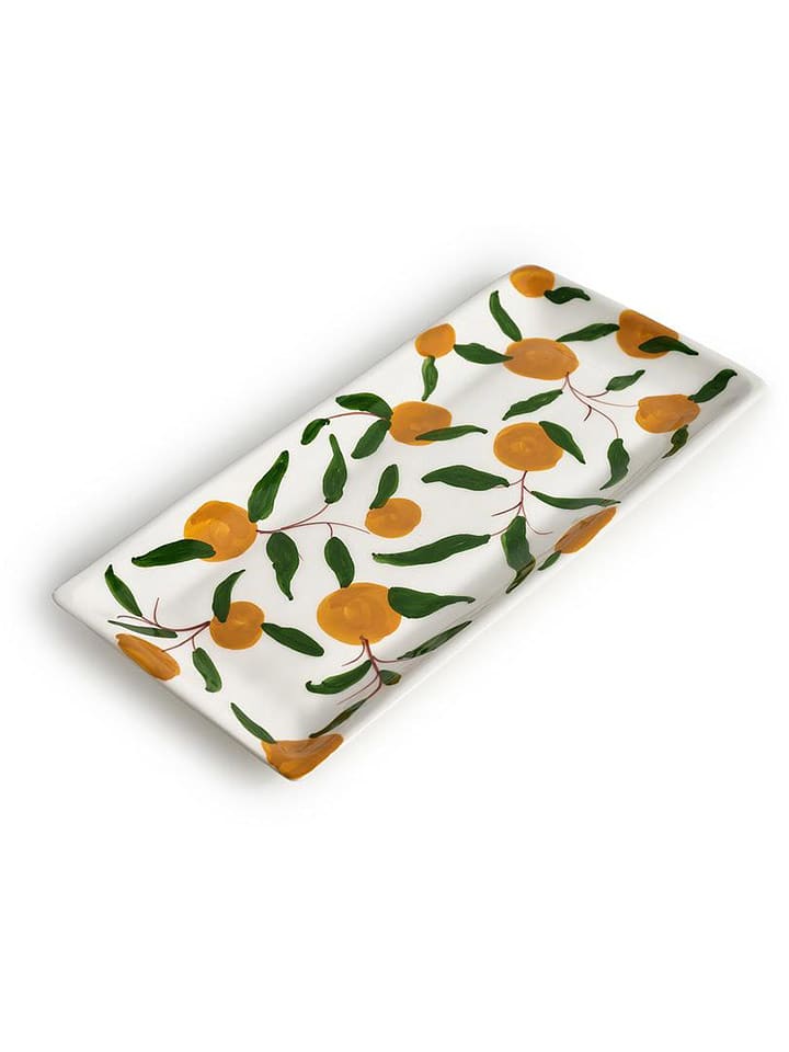 Madre Selva Talerz w kolorze żółto-zielonym do serwowania - 31 x 15 cm rozmiar: onesize