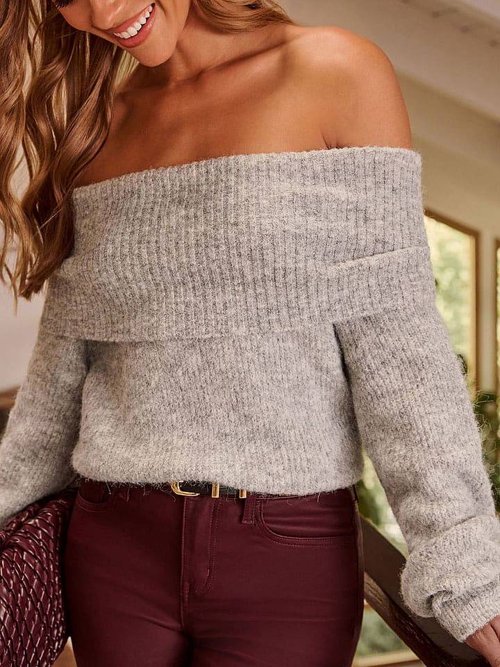 Milan Kiss Sweter w kolorze szarym rozmiar: L