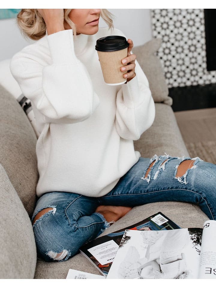 Milan Kiss Sweter w kolorze kremowym rozmiar: XL