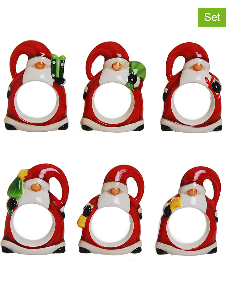 Trendy Kitchen by EXCÉLSA Serwetniki (6 szt.) w kolorze czerwono-białym rozmiar: onesize