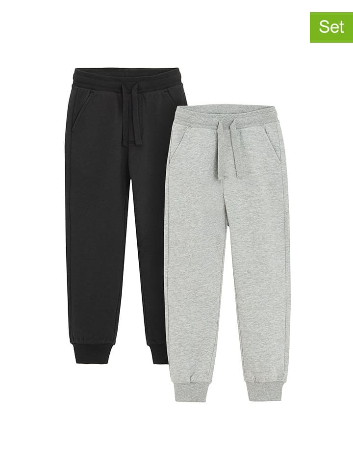 COOL CLUB Spodnie dresowe (2 pary) w kolorze szarym i czarnym rozmiar: 110