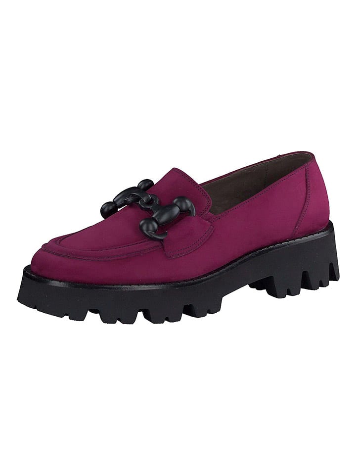 Paul Green Skórzane mokasyny w kolorze fioletowo-czarnym rozmiar: 40