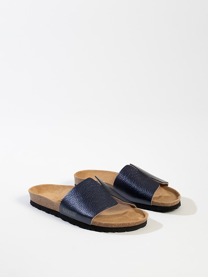 BACKSUN Klapki "Djila" w kolorze granatowym rozmiar: 36