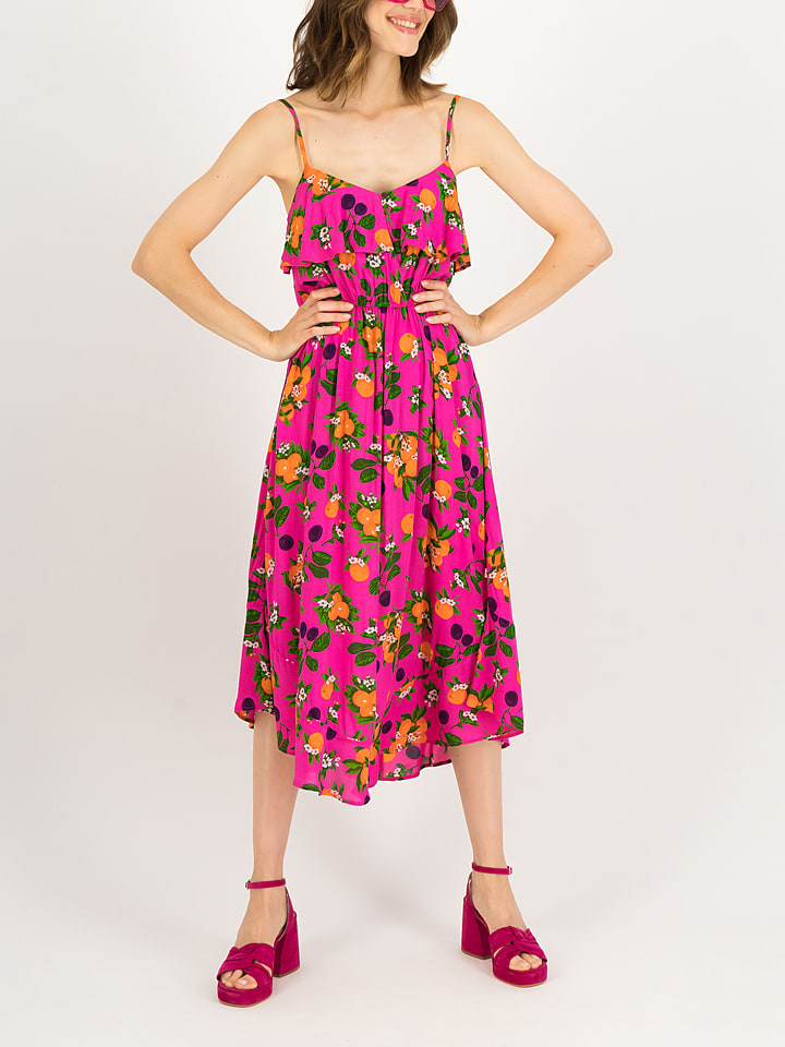 Blutsgeschwister Sukienka "Dream Baby Dream" w kolorze różowym ze wzorem rozmiar: XL