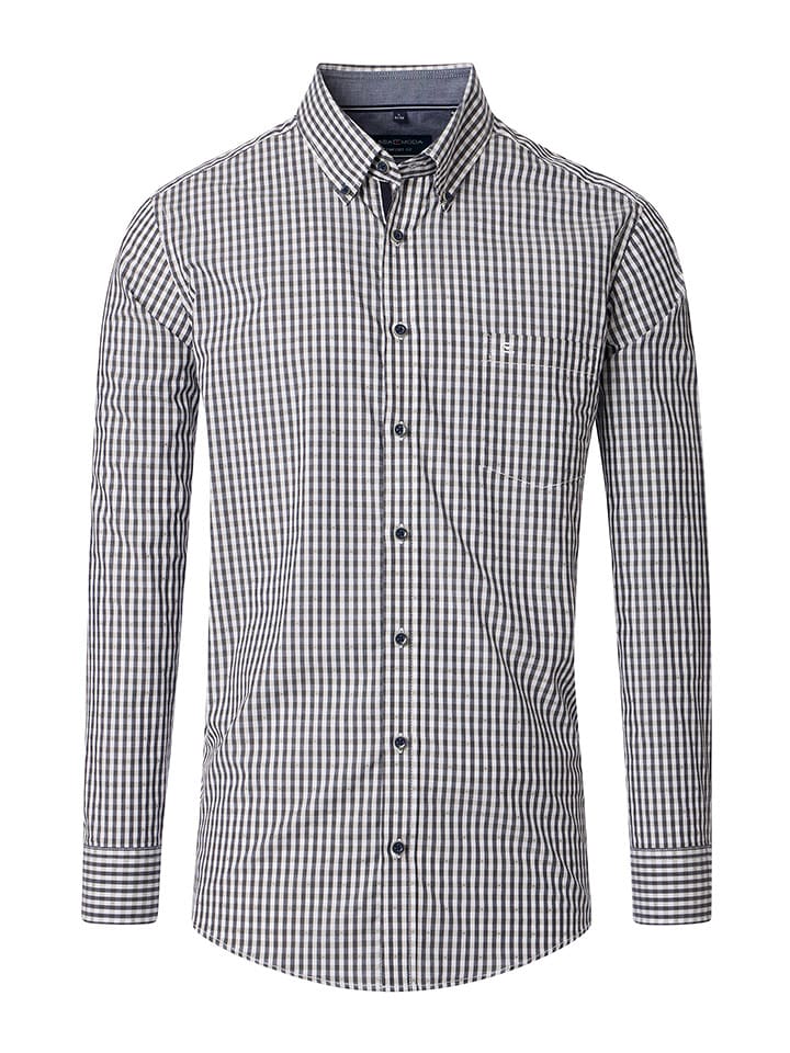 CASAMODA Koszula w kolorze beżowo-antracytowym rozmiar: L