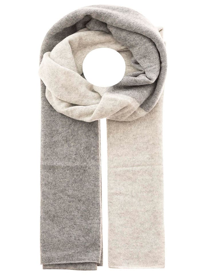 Zwillingsherz Kaszmirowy szal w kolorze szarym - 100 x 30 cm rozmiar: onesize