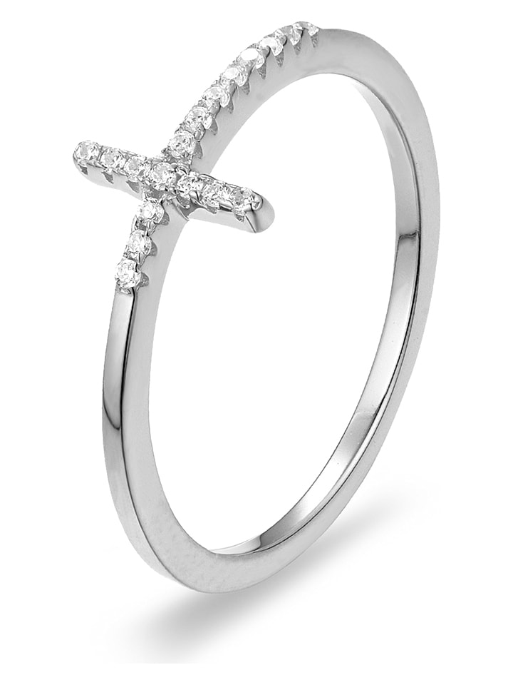 DI GIORGIO Srebrny pierścionek z cyrkoniami rozmiar: 56