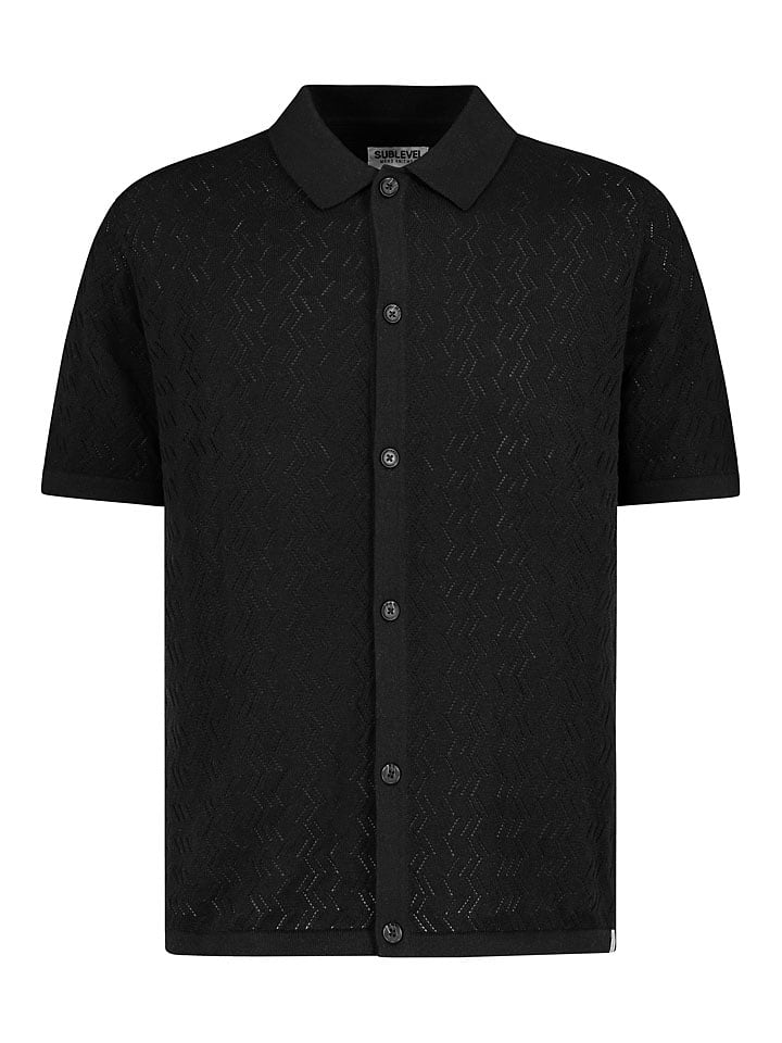 Authentic Style Koszula dzianinowa - Regular fit - w kolorze czarnym rozmiar: S