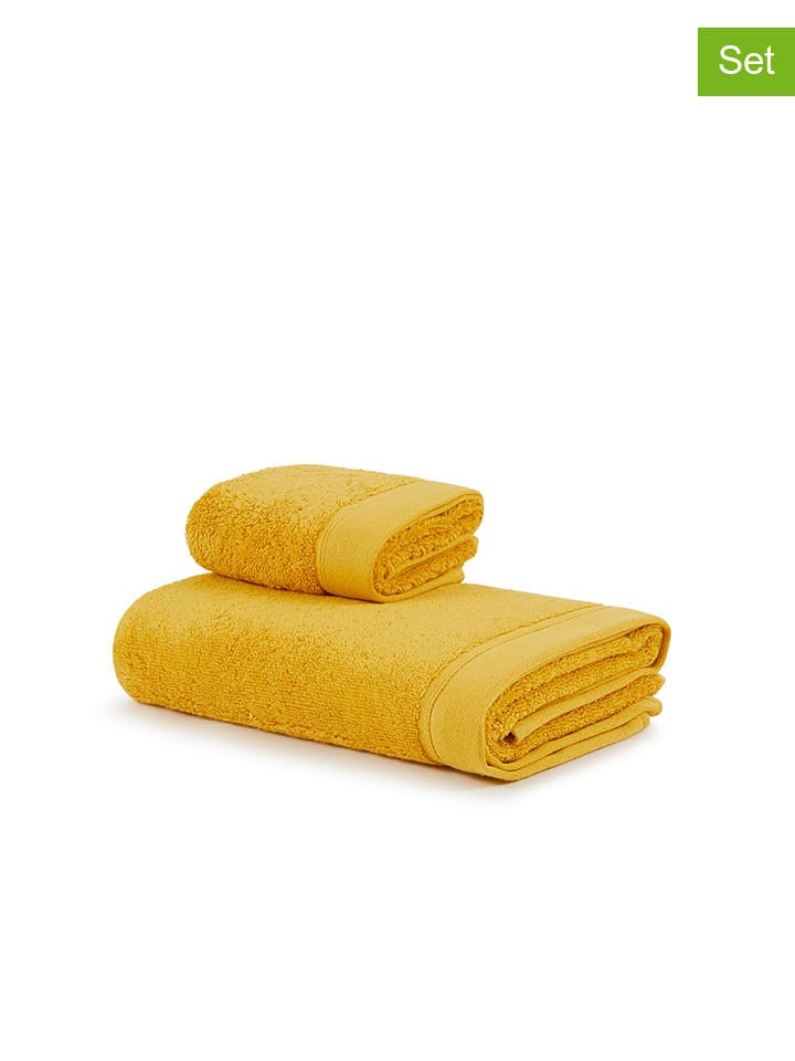 Lanerossi Ręczniki (2 szt.) w kolorze żółtym do rąk rozmiar: onesize