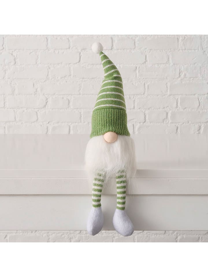 Boltze Dekoracja "Kuno" w kolorze biało-zielonym - wys. 42 cm rozmiar: onesize