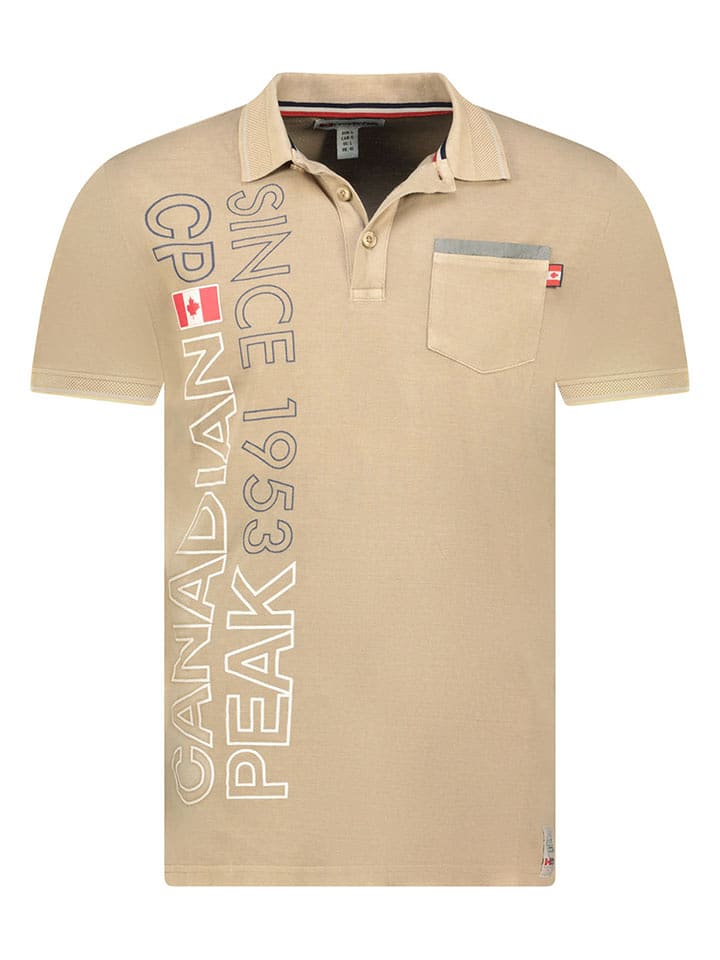 Canadian Peak Koszulka polo "Konakreak" w kolorze beżowym rozmiar: L