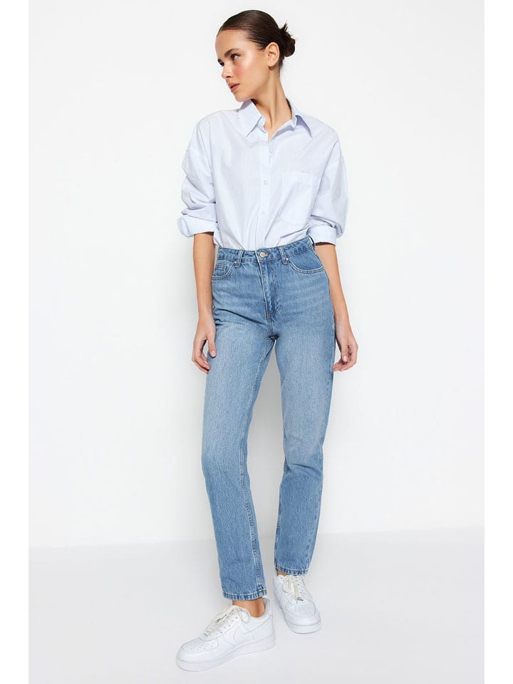 trendyol Dżinsy - Regular fit - w kolorze niebieskim rozmiar: 36