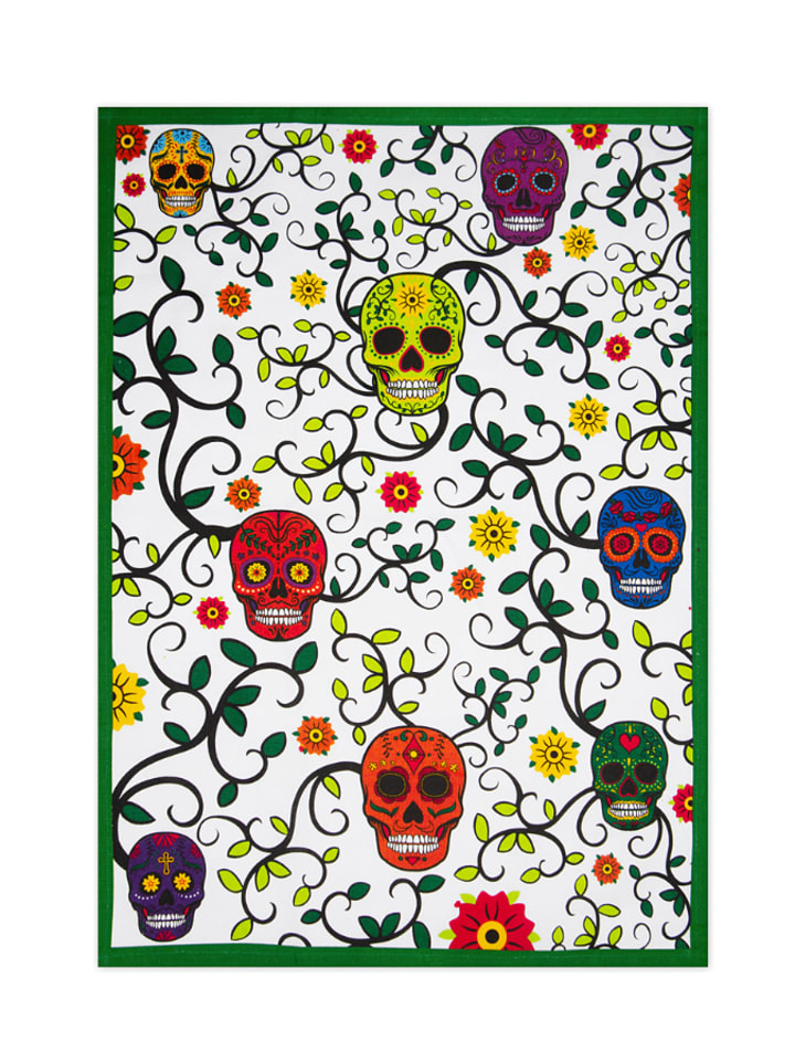 Trendy Kitchen by EXCÉLSA Ściereczka "Calavera" ze wzorem do naczyń - 70 x 50 cm rozmiar: onesize
