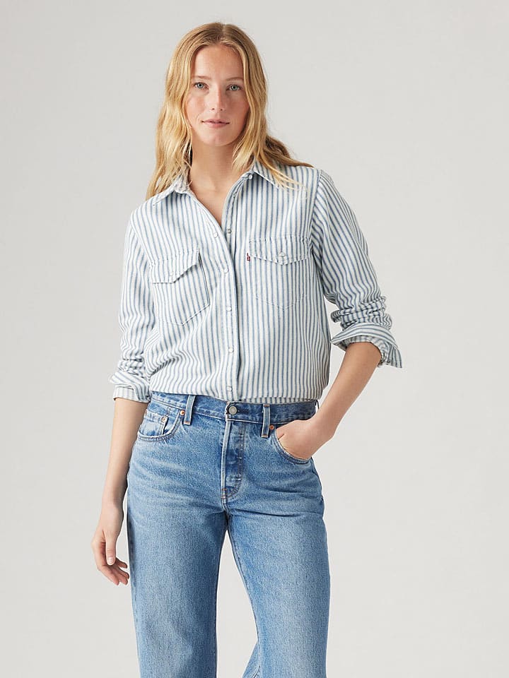 Levi´s Koszula w kolorze niebiesko-białym rozmiar: XS