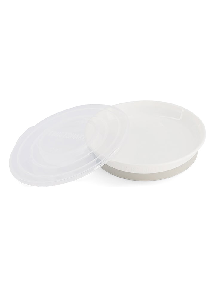 Twistshake Talerz w kolorze białym do nauki jedzenia - 430 ml rozmiar: onesize