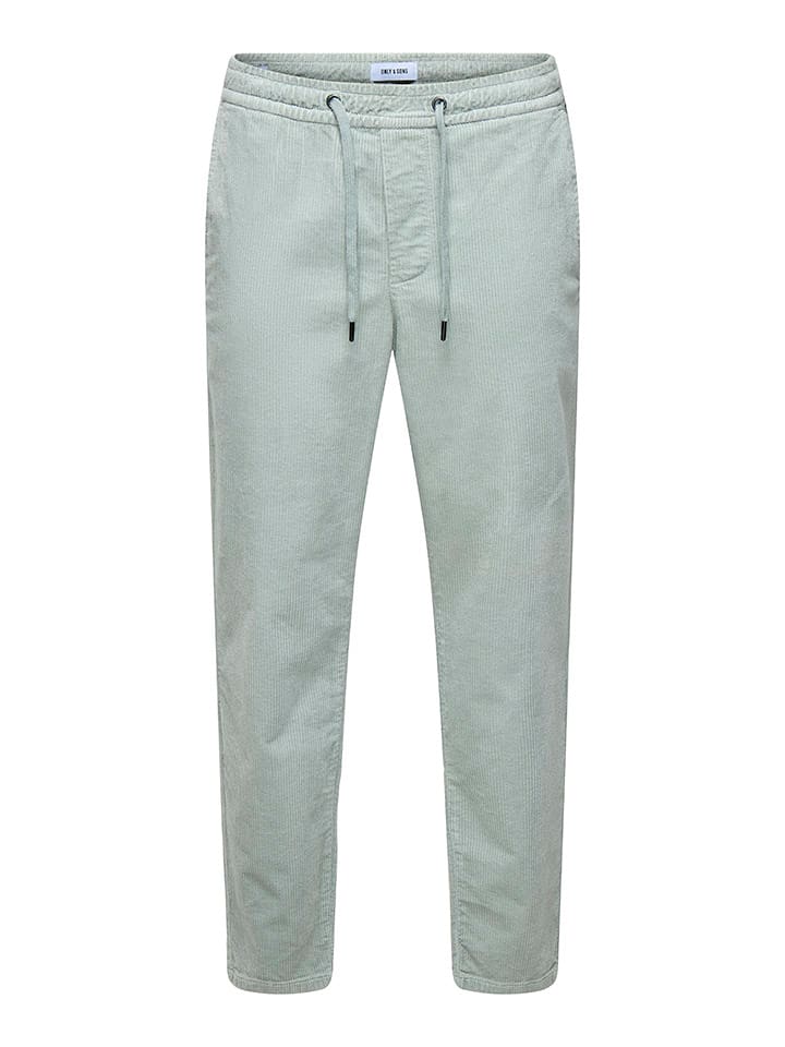 ONLY & SONS Spodnie sztruksowe "Linus" w kolorze błękitnym rozmiar: S