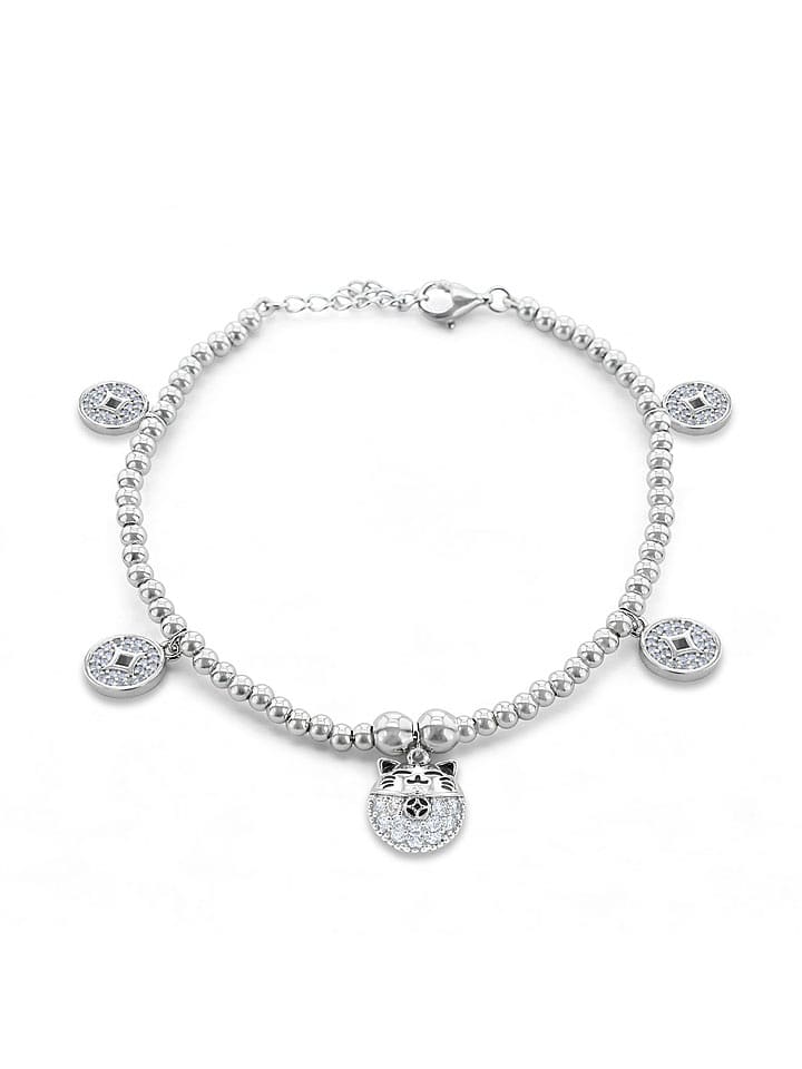 CHARM'S Srebrna bransoletka z zawieszką rozmiar: onesize