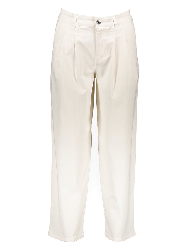 Oui Spodnie w kolorze kremowym rozmiar: 34