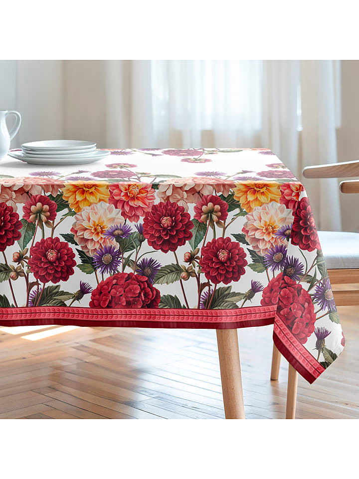 Mint Rugs Obrus "Floral And Tropical Darlin" w kolorze biało-czerwonym rozmiar: 155x100 cm