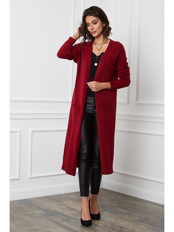 Joséfine Kardigan "Balle" w kolorze bordowym rozmiar: L