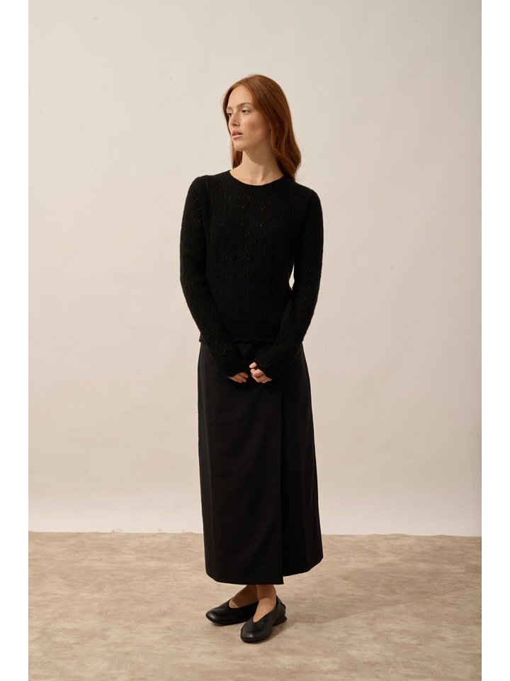 Just Cashmere Kaszmirowy sweter "Nadia" w kolorze czarnym rozmiar: M