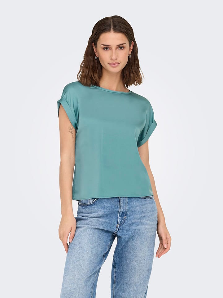 ONLY Koszulka w kolorze turkusowym rozmiar: L