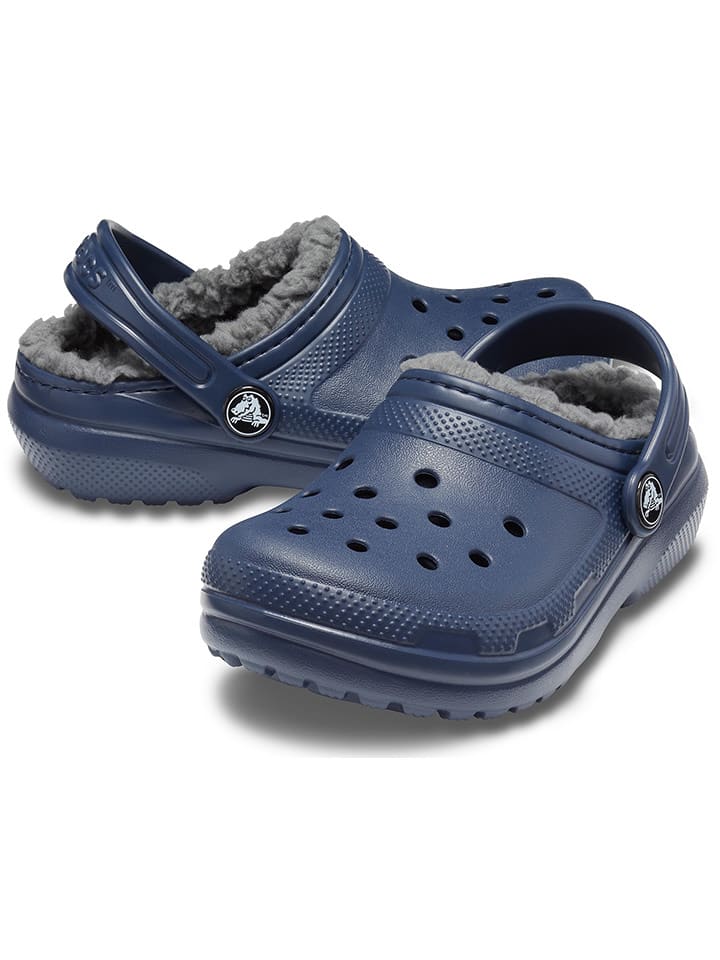 Crocs Chodaki "Classic Lined" w kolorze granatowym rozmiar: 22/23