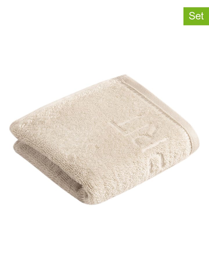 ESPRIT Ręczniki (6 szt.) "Modern solid" w kolorze kremowym dla gości rozmiar: 30x50 cm