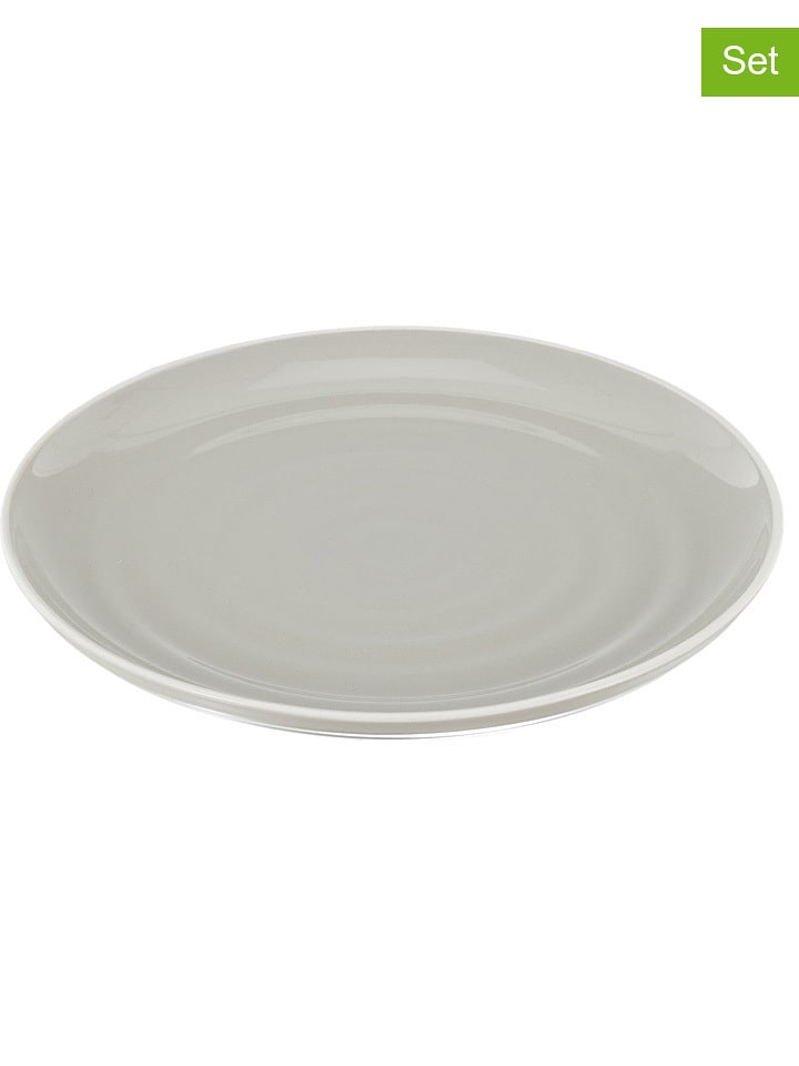 Ethnical Life Talerze (12 szt.) "Bicolore" w kolorze szarym - Ø 26,5 cm rozmiar: onesize