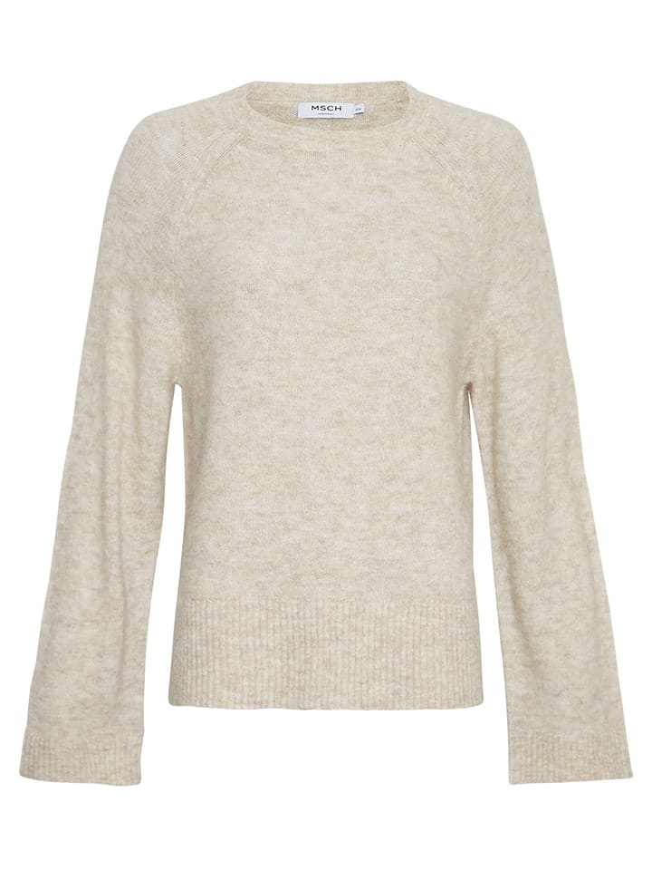 MOSS COPENHAGEN Sweter "Ceara Hope" w kolorze beżowym rozmiar: M/L