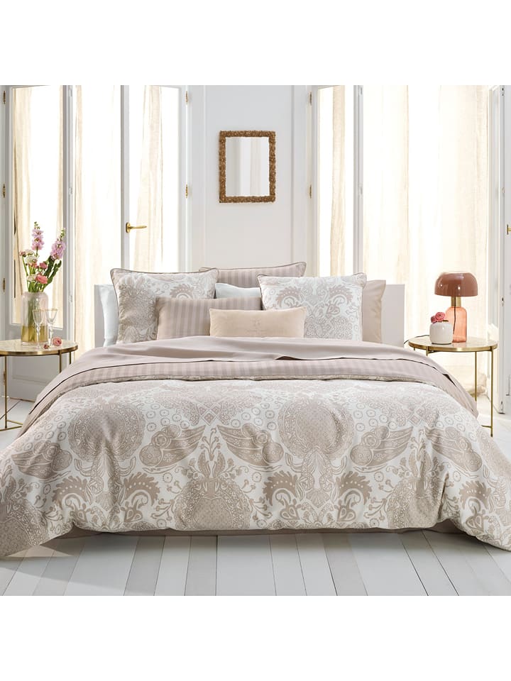 CXL by Christian Lacroix Satynowa poszewka w kolorze szarobrązowym na poduszkę rozmiar: 43x210 cm