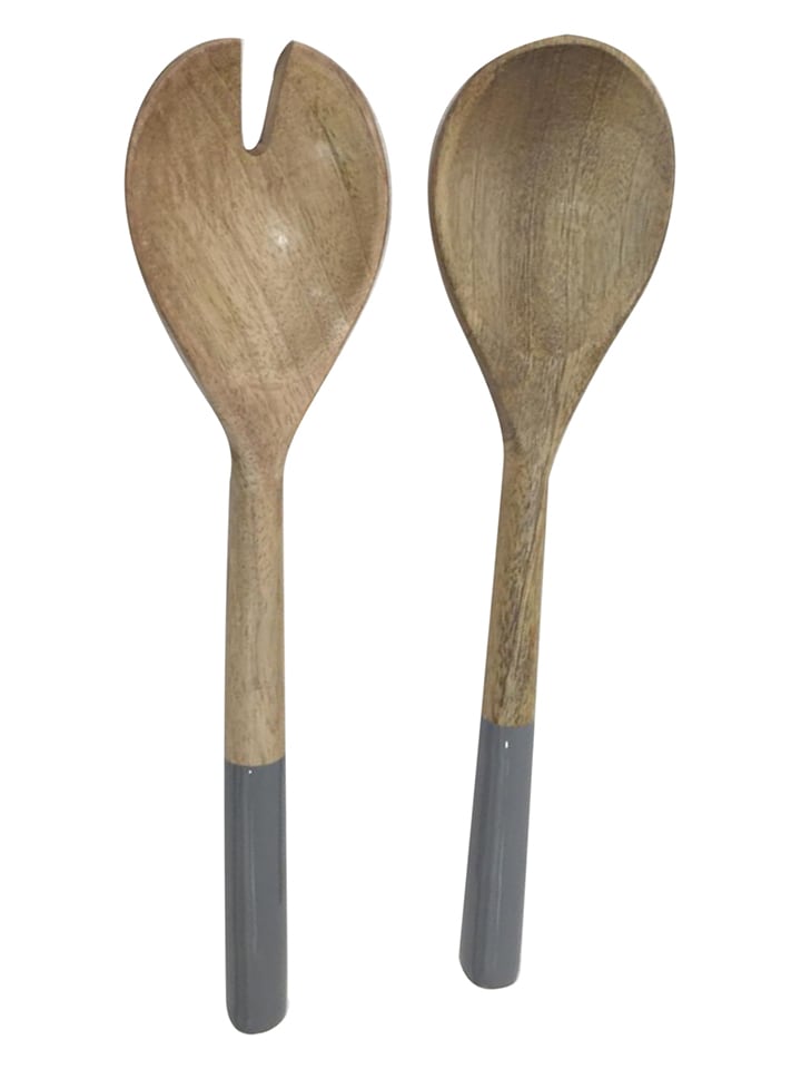 Ard'time Sztućce sałatkowe "Sasebo" w kolorze brązowo-szarym - dł. 30 cm rozmiar: onesize