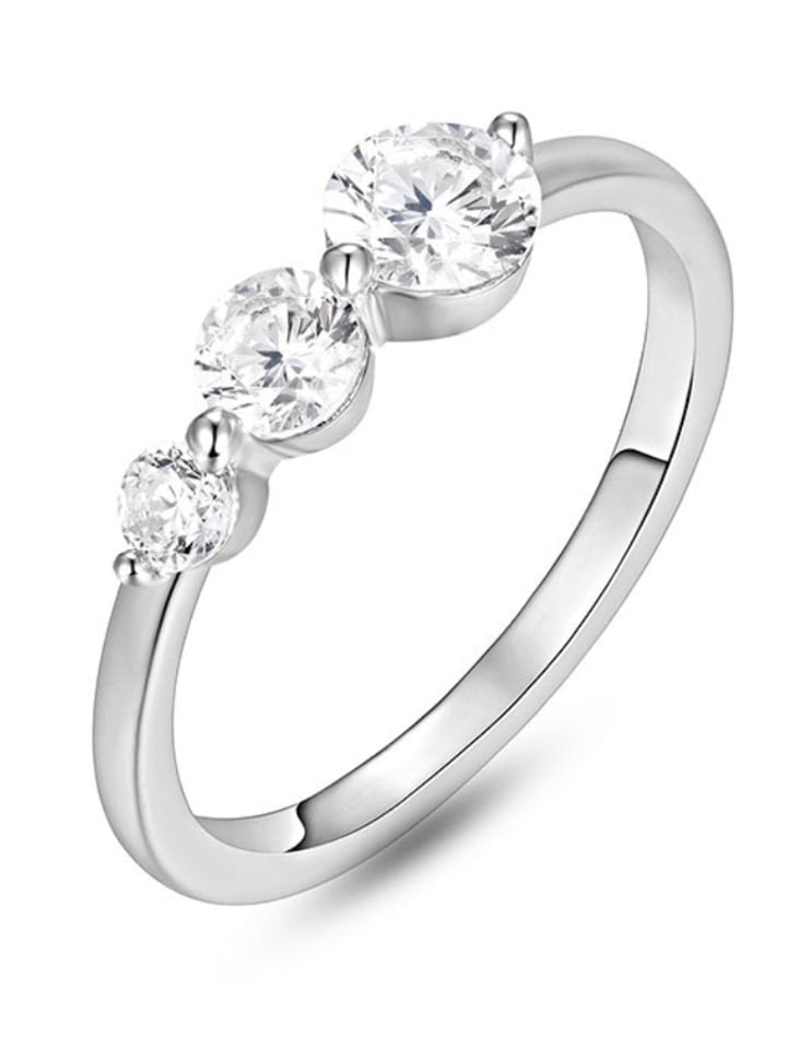 DI GIORGIO Srebrny pierścionek z cyrkoniami rozmiar: 54