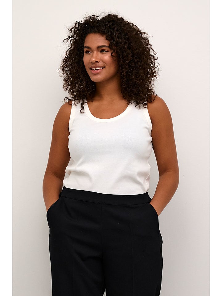 Kaffe Top "Carina" w kolorze białym rozmiar: L