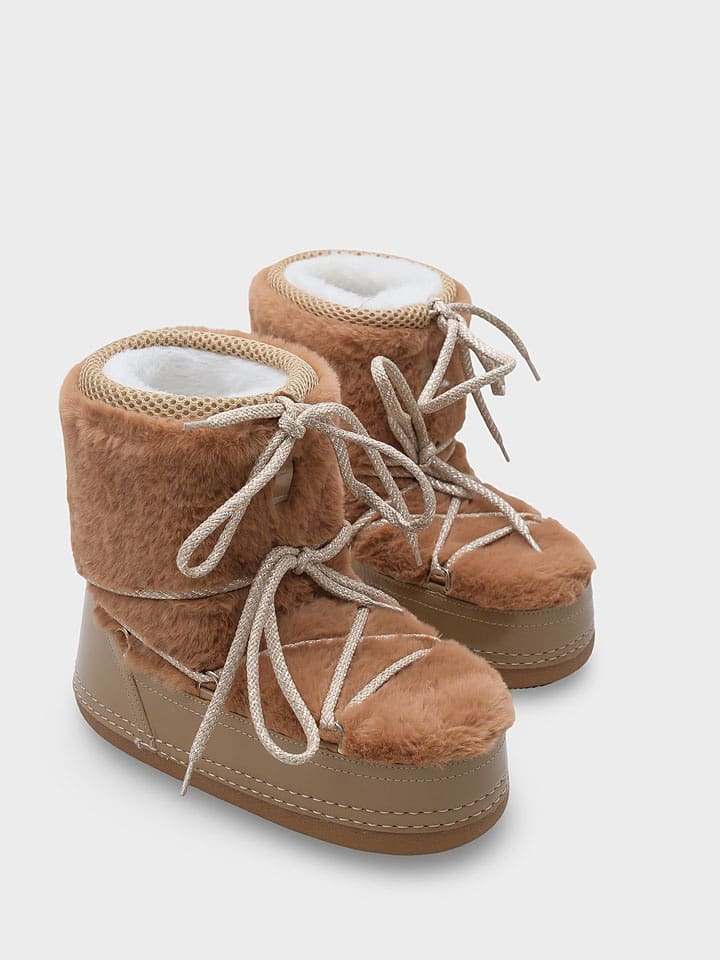 trendyol Kozaki zimowe w kolorze jasnobrązowym rozmiar: 39