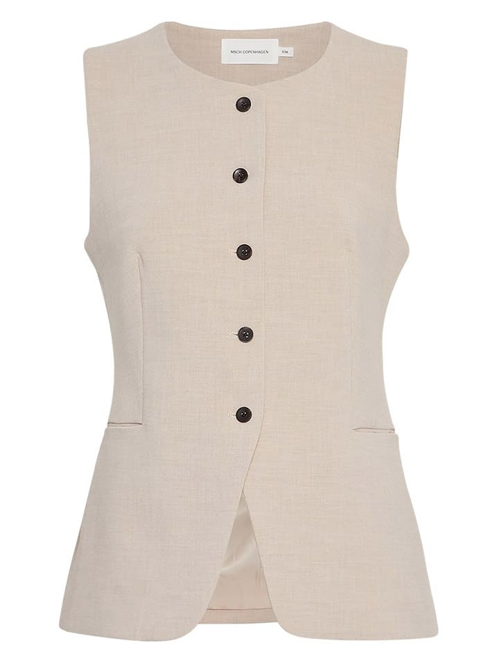 MOSS COPENHAGEN Kamizelka "Mirabelle Michelle" w kolorze beżowym rozmiar: XS/S