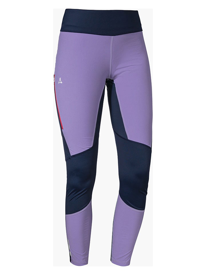 Schöffel Legginsy sportowe "Hestad" w kolorze lawendowo-granatowym rozmiar: 44