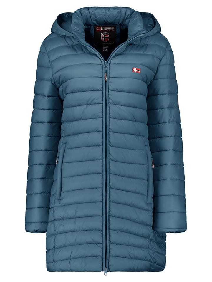 Geographical Norway Płaszcz pikowany "Atika" w kolorze morskim rozmiar: XXL