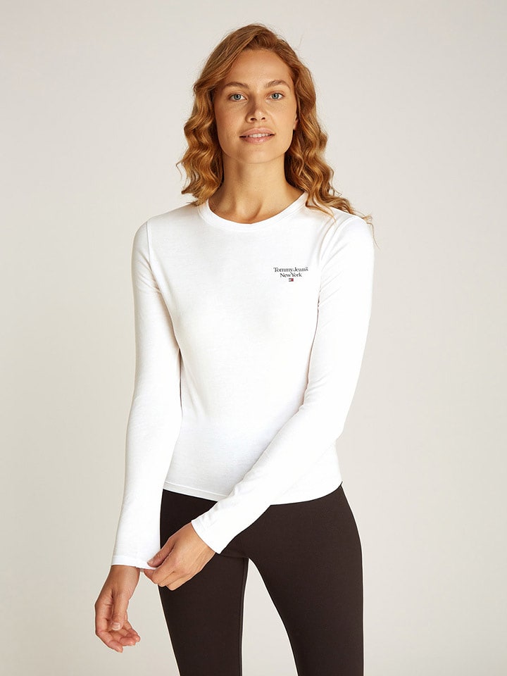 TOMMY JEANS Koszulka w kolorze białym rozmiar: XS